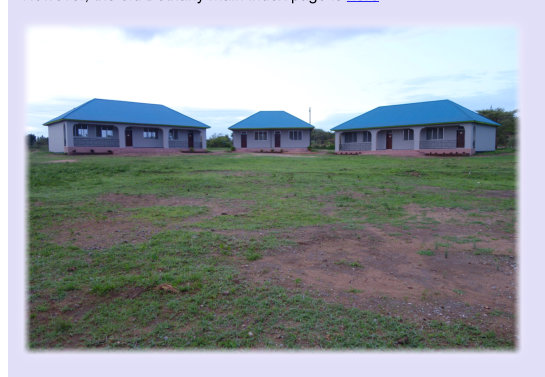 Classrooms 1 and 2 on the left, Staffroom and Head teachers office in the centre and Classrooms 3 and 4 on the right