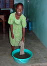 Deborah mopping