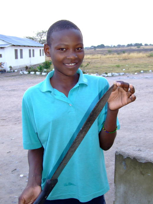 Ghati with knife for wood cutting